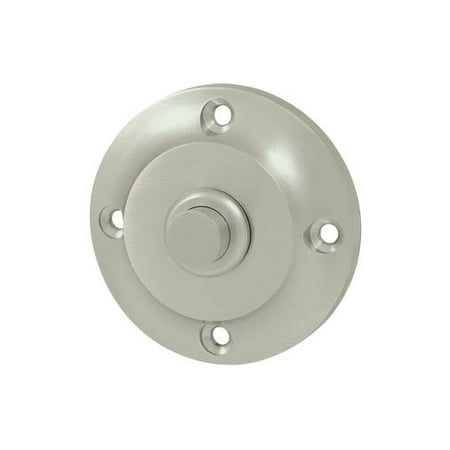 Solid Brass Round Contemporary Bell Button (Polished Brass)