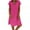 Hot Pink, variant on ASFGIMUJ Women Summer Style Feminino Vestido T Shirt Cotton Casual Plus Size Ladies Dress,Size XXL