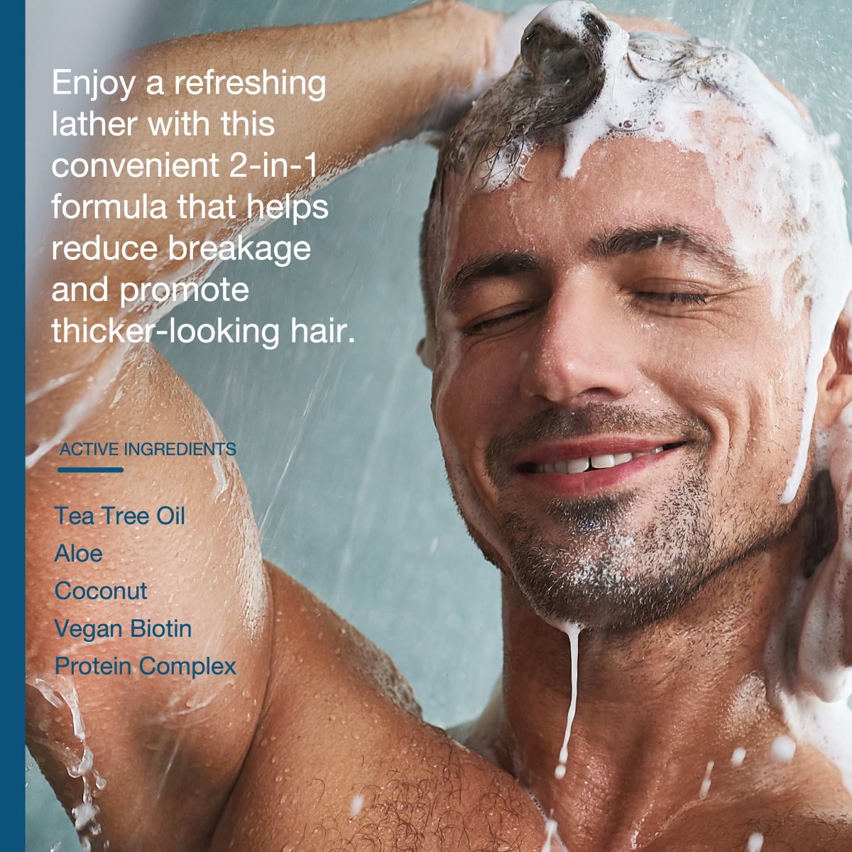Raw Sugar Men's 2-in-1 Tea Tree + Coconut + Aloe Strengthen Shampoo & Conditioner, 18 fl oz