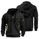 thumbnail image 3 of Sudadera con capucha para hombre, sudadera con cremallera, bolsillo con cremallera, estampado de lunares, para deportes, exteriores, informal, para uso diario, sudaderas ajustadas, 3 of 5
