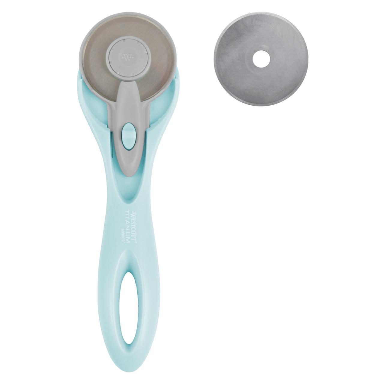 Westcott Titanium, 60MM, Rotary Cutter with Blade, Blue, 1-Count