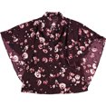thumbnail image 1 of Alfani Womens Pleated Cape Sleeve Shell Blouse, dkpurple, XS, 1 of 2
