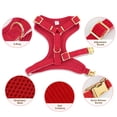 thumbnail image 2 of Juego de arneses para perros Didog Cute Small con collar y correa Red S, 2 of 7