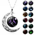 thumbnail image 6 of Fairnull 12 Constellation Half Moon Zodiac Sign Astrology Horoscope Pendant Necklace, 6 of 8