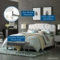 thumbnail image 7 of Modway Amira Queen Modern Style Performance Velvet Bed in Sea Blue, 7 of 7