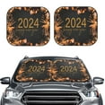 thumbnail image 2 of Balery Happy New Year 2024 Sun Shield 2 Pack For Car Front Windows Foldable Sun Visor Protector Blocks Max Uv Rays And Keeps Your Vehicle Cool For Most Sedans Suv Truck, 2 of 7
