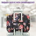 thumbnail image 6 of WANDF Floral Travel Duffel Bags for Women - 25L Waterproof Gym Bag, Laptop Carry-On Luggage, Weekend Travel Organizer(Black Floral), 6 of 7