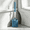 Blue Bathroom Toilet Brush with Holder, variant on 8 Pack Household Cleaning Sponges, Carborundum Sponge Multi-Scene Durable Kitchen Cleaning Tool for Quickly Removing Rust Cleaning Pots and Pans
