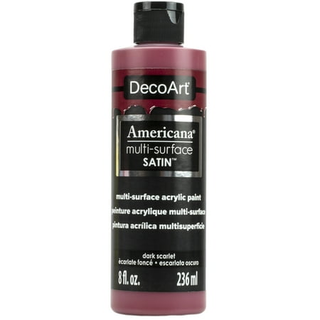 UPC: 0766218070555 | DecoArt Americana Multi-Surface Acrylic Color 8 oz. Dark Scarlet