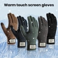 thumbnail image 4 of vnanda Snow Gloves Knitted Touchscreen Gloves Warm Wind-resistant Winter Gloves for Cycling Camping Full Fingered Elastic Versatile Unisex Gloves with Great, 4 of 6