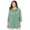 Dusty Mint, variant on Women's Plus Size Classic Linen Buttonfront Shirt