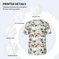thumbnail image 5 of Rocae Flamingo Palm Trees for Breathable Men's Baseball T-Shirt Fashionable Casual Baseball Jersey, Moisture-wicking Sportswear XX-Large, 5 of 9