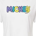 thumbnail image 3 of Disney - Mickey Multicolor Hand Peace Sign - Juniors Cropped Cotton Blend T-Shirt, 3 of 5