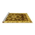 thumbnail image 2 of Ahgly Company Machine Washable Indoor Square Abstract Yellow Modern Area Rugs, 7' Square, 2 of 4