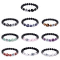 thumbnail image 3 of Healing Crystal Evil Eye Bracelet Chakra Stone Eye Bracelet Adjustable Lucky Protection Healing Crystal Jewelry, 3 of 6