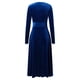 thumbnail image 4 of Vestido largo de terciopelo de manga larga para mujer - Vestido largo ajustado de corte A para fiestas de invierno, tallas M-XXXXL, 4 of 5