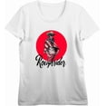 thumbnail image 4 of Cowboy Skeleton "Roughrider" Women's Vivid White Crew Neck Short Sleeve Top-XS, 4 of 6