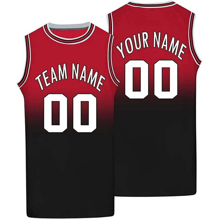 Unique Basketball Jersey Designs Black White Red Custom Wholesale