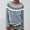 Sky Blue, variant on Women Sheep Fair Isle Nordic Knit Pullover Sweater, Crew Neck Animal Jacquard Long Sleeve Vintage Fall‑Winter Casual Top Multi‑Color