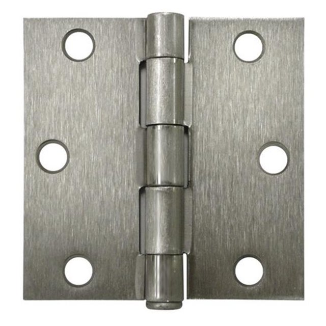 Deltana S33U15-R 3 x 3 Po Charnière Carrée- Nickel Satiné - Acier - Pack de 2