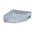 thumbnail image 4 of Naiovety Estante autoadhesivo Cesta de almacenamiento de baño de plástico Perforación libre Drenaje impermeable Caja de almacenamiento de Juegos de accesorios de baño Gris, 4 of 6