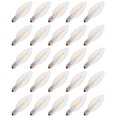 thumbnail image 1 of Paquete de 25 bombillas LED de repuesto para lámparas de vela eléctricas, casquillo E12, 0,7 W, 120 V, 1 of 7