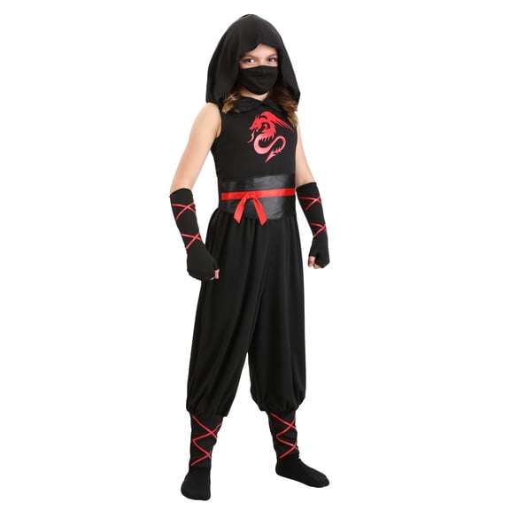Kid's Muscle Black Ninja Costume