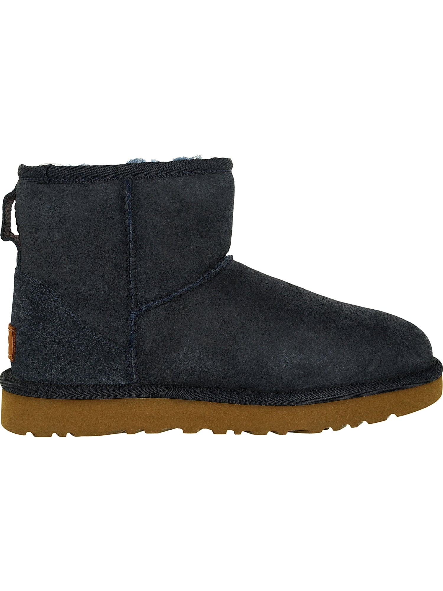 Ugg Women's Classic Mini II Leather Navy Ankle-High Suede Boot - 9M ...