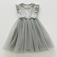 thumbnail image 5 of Glisme Girls Dresses Toddler Butter Butterfly Sleeves Prints Embroidery Bowknot Dress Dance Dresses Grey Sundress Size 6-12 Months, 5 of 5