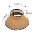 thumbnail image 5 of ZHENHONG Sun Hats for Women Summer Fashion Beach Holiday Sun Hat Floppy Straw Hat Casual Solid Color Headwear Coffee, 5 of 9