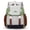 Z67-Green, variant on Casual Color Block Backpack with Decorative Patches, Large Capacity Multi Compartment Daypack, Water Resistant Back to School Bag for Ages 7-14, Coffee