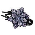 thumbnail image 5 of sunsanly Anti-slip Tooth Temperament Exquisite Hair Clip Shining Rhinestone Elegant Flower Decor Hairpin Hair Accessories, 5 of 8