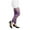 Purple, variant on Women Floral Patterned Lace Leggings Rhinestones Footless Pantyhose Ankle Tights
