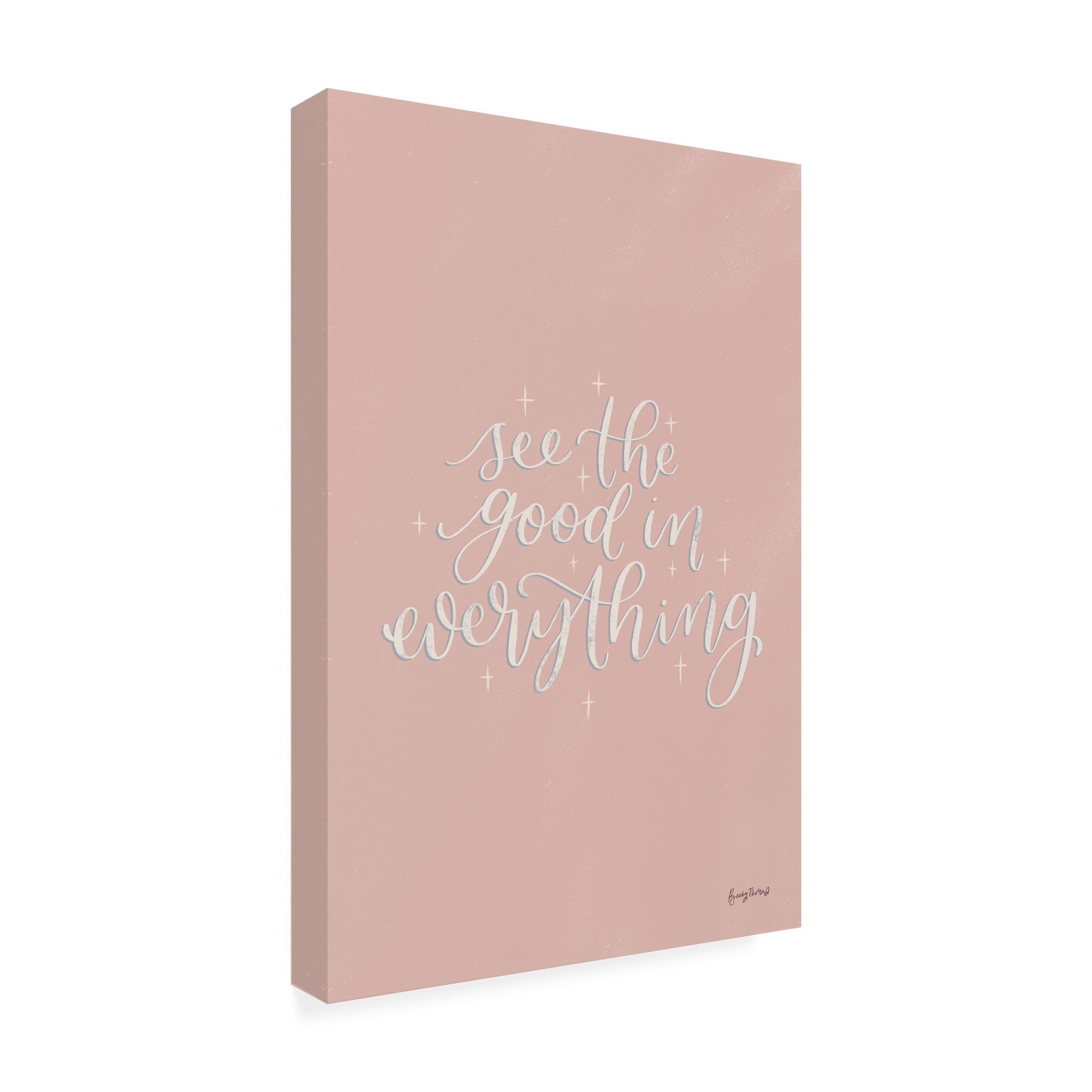 Becky Thorns 'Mod Glam See the Good I Pink' Canvas Art