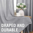 thumbnail image 3 of Turquoize Natural Linen 84"L x 52"W inches Long Light Filtering Semi Sheer Curtains Back Tab Loop Pocket 2 Panel Draps, Dove, 3 of 6