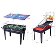 thumbnail image 3 of 5-in-1 Multi-Game Table, Easy Conversion & Stable Support, MDF & Steel Black Red Game Table for Home Entertainment Room, 3 of 11