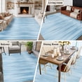 thumbnail image 5 of Large Area Rugs for Living Room Bedroom, Light Blue 5'x8' Rug Washable Carpet Runner Indoor Outdoor, Modern Abstract Art Ombre Striped Non Slip Floor Mats Rug for Kitchen, Bathroom, 5 of 8