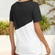 thumbnail image 4 of Camiseta de Manga Corta de Cuello Redondo, Casual para la Primavera Y la Fiesta de la Mujer de los Tops de Verano, 4 of 4