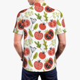 thumbnail image 3 of Balery Tomatoes Printed Men’s Short Sleeve Polo Shirt, Midweight Men's Shirt,Golf Polo shirts -XX-Large, 3 of 8
