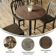 thumbnail image 4 of Flash Furniture 30 Inch Round Solid Wood Indoor 1.5 Inch Thick Rectangular Tabletop in Dark Brown, 4 of 11