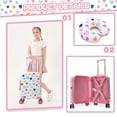 thumbnail image 7 of Carry on Hardshell Luggage Sets with Wheels Travel Essentials for Kids,Suitcases for Girls with Wheels Travel Pillow Airline Approved 16 Inch, 7 of 7