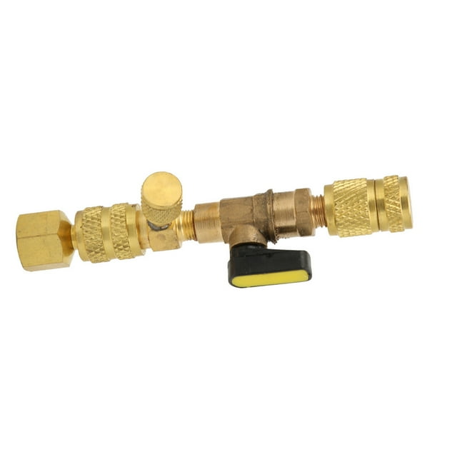 Outil de Démontage de Noyau de Valve, Outil d'Installation de Noyau de Valve AC en Laiton R12 R22 R410A Système de Refroidissement Outil de Démontage Rapide pour Connecteur SAE 1/4 Po
