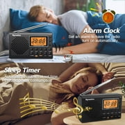 Portable Radio, EEEkit Battery Operated Radio with Big Speaker, Great Reception, Backlight Display, Compact Transistor Radios Player for Emergency, Indoor Outdoor, Gift for All Ages