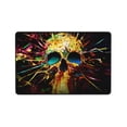 thumbnail image 4 of Psychedelic Colorful Skull Rugs Doormat, Non-Slip Machine Washable Carpets Floor Door Mat , 36" x 24", 4 of 6