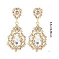 thumbnail image 4 of Accesorios de moda para mujer, pendientes de cristal - oro ER, 4 of 4
