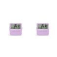 thumbnail image 4 of Cateissary Termómetro de habitación Digital ℃/℉ Higrómetro electrónico Temperatura de plástico Medidor de humedad Escritorio Colgante Violeta 2Conjunto, 4 of 6