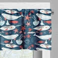 thumbnail image 5 of Ambesonne Narwhal Valance & Curtain, Fish Narwhal, 55"x36", Royal Blue Pale Blue, 5 of 6