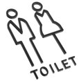 thumbnail image 2 of 1 Pair Toilet Identification Sign Washroom Sign Plate Lavatory Sign Guiding Sign, 2 of 8