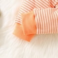 thumbnail image 6 of TOWED22 Infant Baby Girl Clothes Set Long Sleeve Sweatshirt and High WaistPants 2pcs Fall Winter Outfits Cozy(Orange,0-6 M), 6 of 9