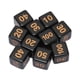 thumbnail image 5 of Kit De Dados, Juego De Dados Negros De 6 Caras, ángulo Recto, 10 Piezas, Portátil Para Escritorio, 5 of 7